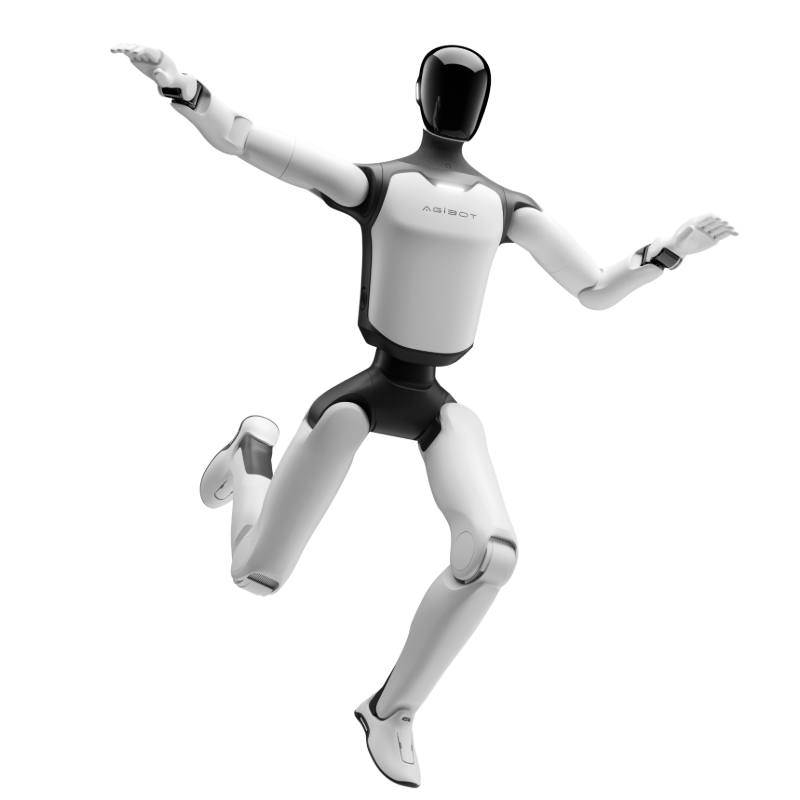 Official AGIBOT A3 full-body product image in a balanced performance pose